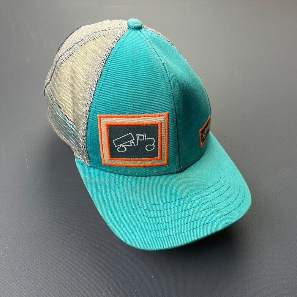 Bigtruck Trucker Hat Cap Size 58 Teal Gray Mesh Patch Logo Adjustable Outdoor